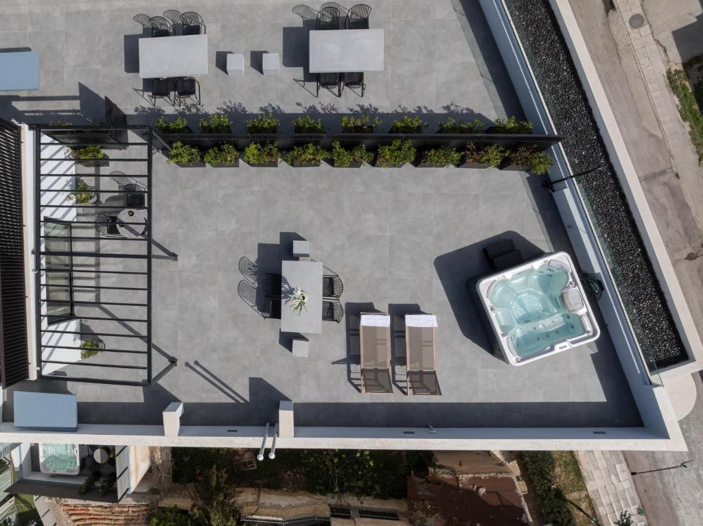 Athens Gazi rooftop jacuzzi and lounge